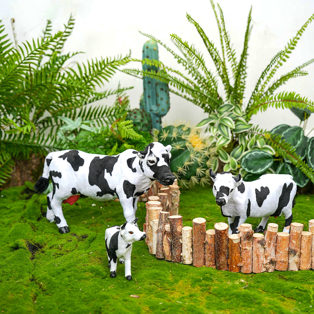 仿真奶牛农场模型动物摆件玩具陈列场景橱窗庭院幼儿园超市造景 - 图2
