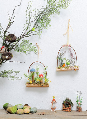 幼儿园环创墙上墙壁挂件挂饰创意环E境自然角绿植田园风植物角装