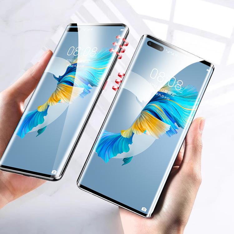 适用华为mate40pro钢化膜全胶mt40pro手机膜m40rs保护膜mete的meta40epro保时捷por曲面覆盖魅特mata40e+防摔 - 图1