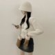 Korean style hooded knitted cardigan for women in autumn and winter new zipper design niche short style versatile sweater jacket