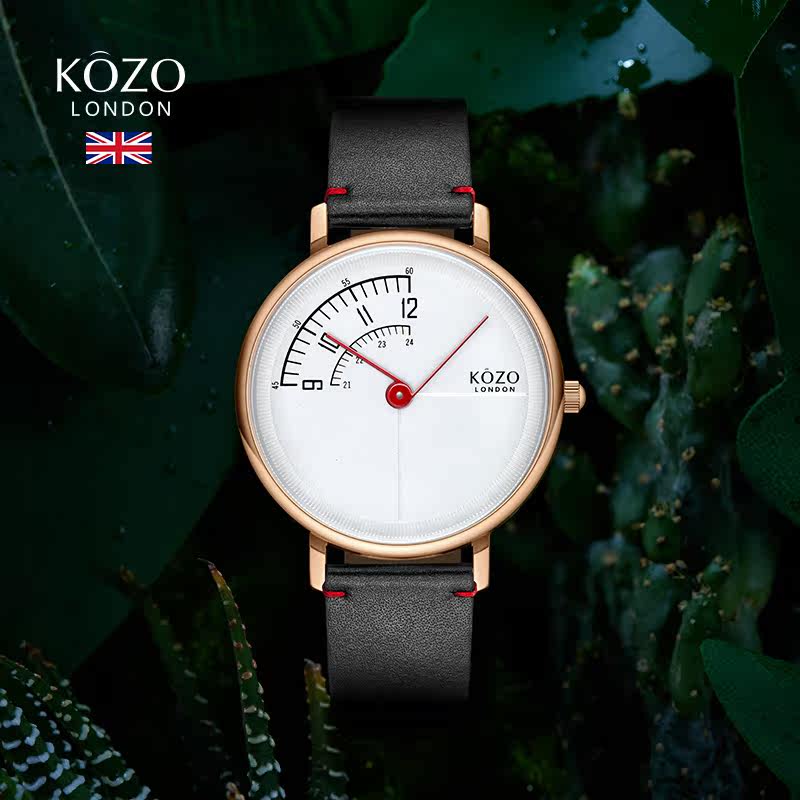 kozo真皮简约气质男正品名牌情侣表 kozo国产腕表