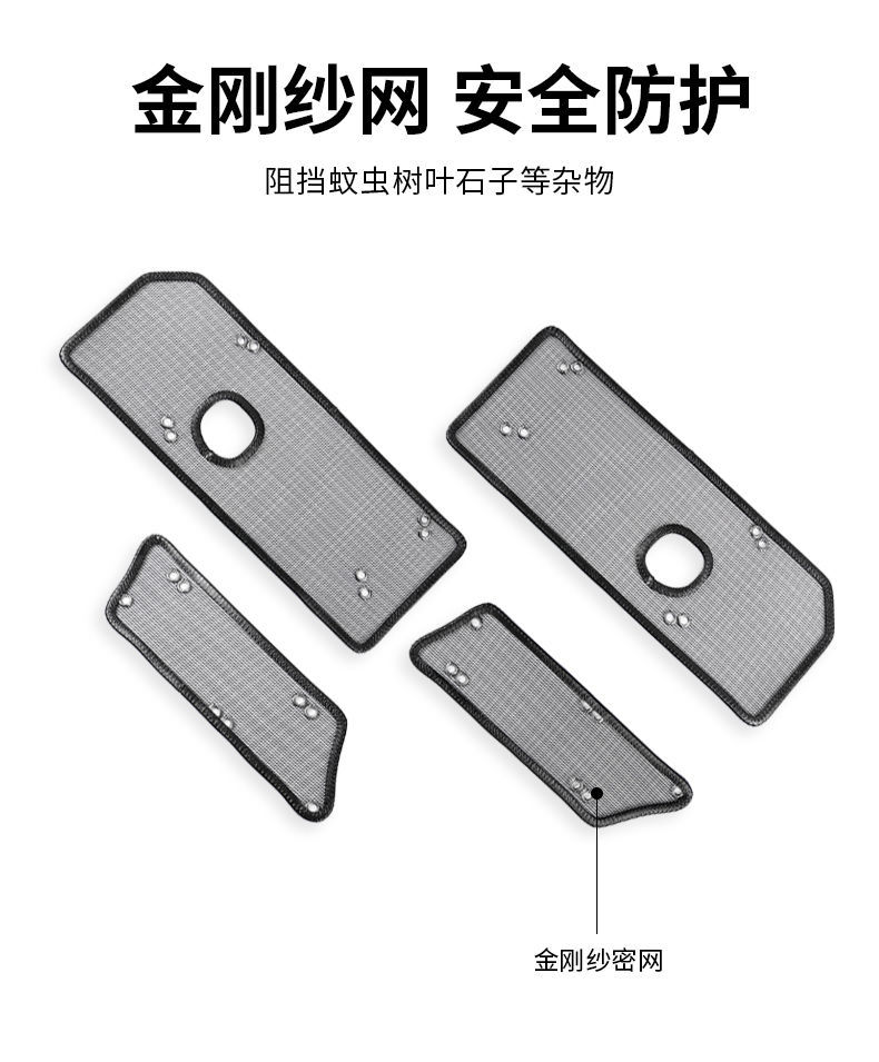 21 22 23款北京U5 PLUS汽车水箱防虫网防老鼠蚊虫柳絮中网保护罩 - 图3