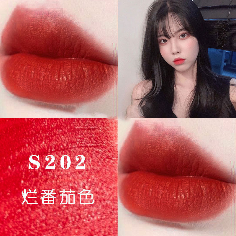 显白唇釉丝绒雾面持久保湿女口红 咖咖布朗唇彩/唇蜜/唇釉