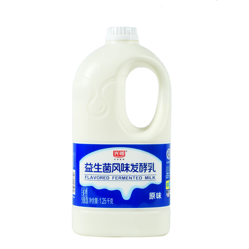 光明酸奶大桶益生菌风味发酵乳1.25kg/桶装酸奶网红奶 - 图3