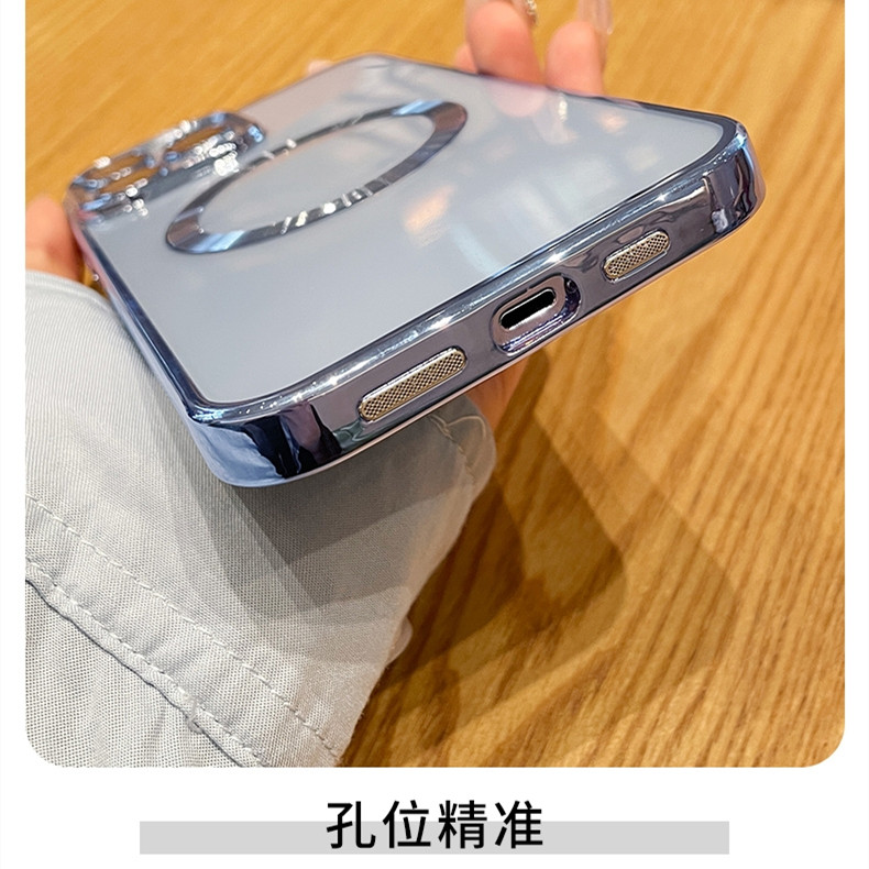 适用于苹果13pro手机壳新款iphone12保护套自带镜头膜13promax电镀透明苹果11全包防摔11promax车载磁吸软壳i - 图3