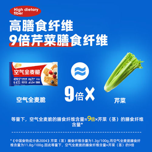 西麦空气全麦脆400g盒装燕麦棒麦片健身自律早餐代餐即食营养饱腹 - 图1