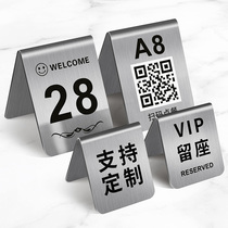 Stainless Steel Reservation Card Table Number Plate Double Sided Already Booked Seating Desk Card Custom Hotel Restaurant Reservation Table Card Booking Booking Table Booking Table Reservation Table Booking Table Number Table Number Table Display Cards Set to do