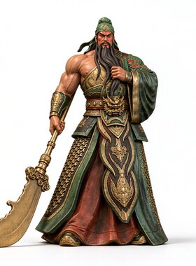 新中式关公武财神关羽雕像家用玄关办公室招财镇宅工艺品开业礼品