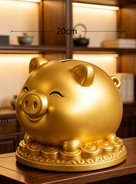 高级感大容量招财金猪小猪存钱罐好运儿童零花钱收纳可存可取摆件
