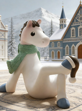 北欧风格马年吉祥物桌面摆件