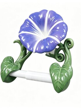 治愈系北欧牵牛花造型无芯免打孔卫生间纸巾架收纳租房好物卷纸架