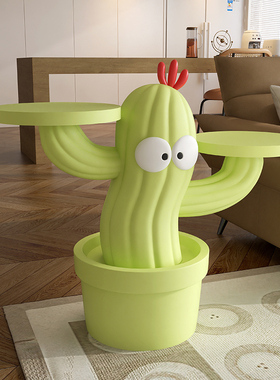 仙人掌客厅沙发电视柜旁边几柜落地床头柜装饰品搬家乔迁礼物摆件