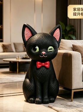 北欧轻奢落地猫咪招财乔迁礼物