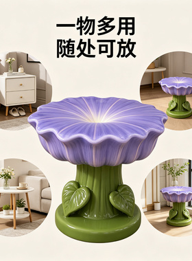 牵牛花换鞋凳装饰品落地