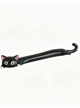 卡通黑猫工位电脑屏幕装饰个性摆设笔记本显示器顶部趴趴治愈摆件