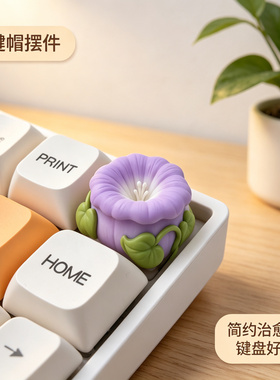 治愈牵牛花单个树脂3D立体