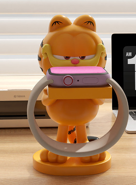 办公室桌面手表加菲猫摆件适用于智能苹果电话手表充电底座支架