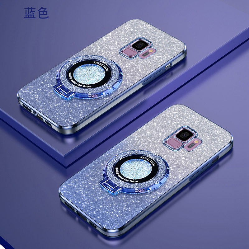 三星S9渐变闪粉时尚手机壳适用GalaxyS9+新款高端全包可爱创意磁吸支架Samsungs9plus奢华超薄软壳防摔保护套 - 图2