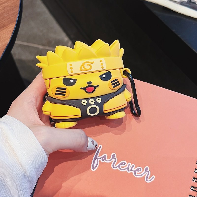 鸣人皮卡丘适用华为freebuds7i蓝牙freeclip2耳机壳耿鬼FreebudsPro2+保护套4e硅胶5至臻版se2se3妙蛙种子 - 图0