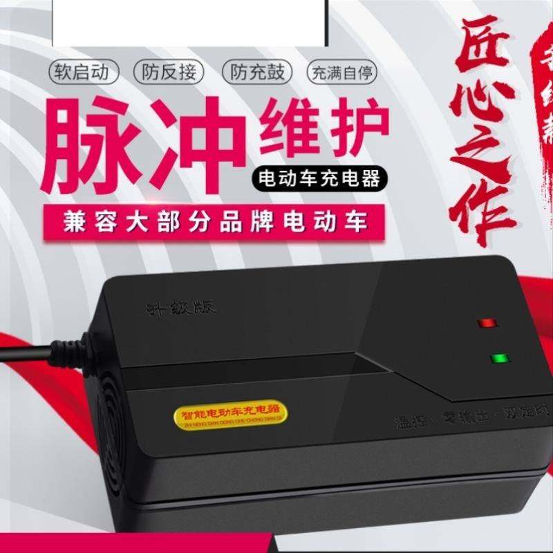 静音省时48V适用电车充电器48v60V通用稳固电瓶厚实配件耐磨32A - 图1