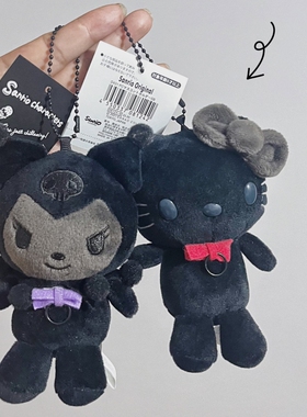 暗黑色包包挂件三丽鸥kitty猫