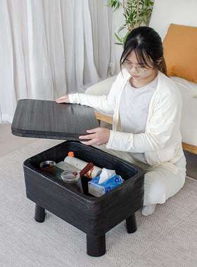 实木小茶几民宿榻榻米茶桌子可收纳储物沙发床头柜边几飘窗矮茶桌