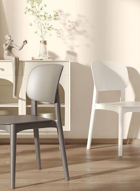 塑料椅子书房网红现代简约休闲成人靠背椅加厚久坐舒服凳子商用座