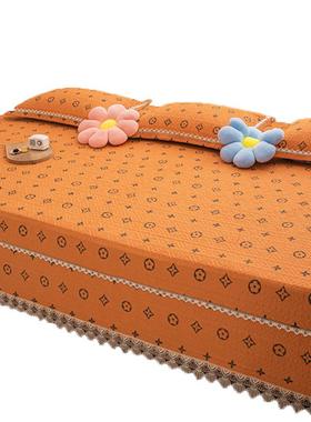 9ZRT榻榻米床盖四季通用全棉纯棉橘色炕盖农村大炕3米4米炕罩可