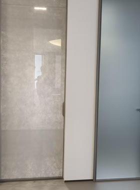 极简口袋门窄边细框铝合金卫生间门单双包磨砂玻璃门定制