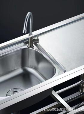 不锈钢支架水槽加厚厨房三层单槽带台面家用置物架防锈耐用