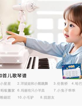 儿童音乐钢琴玩具多功能电子琴带话筒初学者练学弹琴送礼女孩