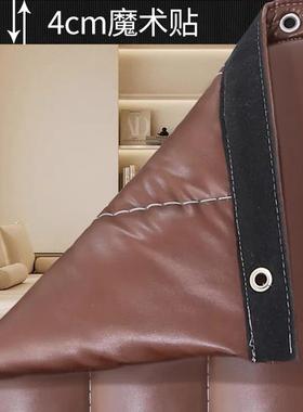 加厚棉门帘商场保暖美观皮革棉帘超市防风门帘门市PU保暖棉门帘