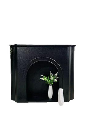 北欧法式奶油风展示柜民宿客厅壁炉柜发光置物柜白色室内装饰柜