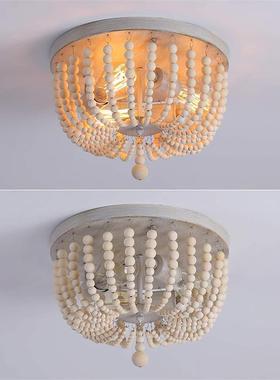 木珠吊灯卧室客厅书房走廊过道楼梯橡木白色波西风格餐厅吸顶灯具