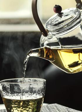 耐高温玻璃提梁蒸茶壶网红围炉煮茶壶黑茶普洱烧水壶家用高档茶具