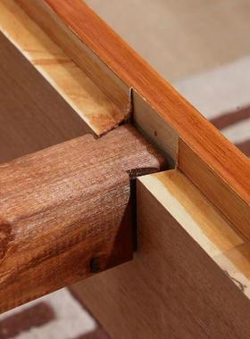 金花梨木榫卯结构全实木主卧中式仿古菠萝格木双人床加厚满铺床板