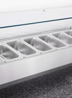 沙拉台商用大理石沙拉台冷藏柜披萨搓饼冷藏柜操作工作台保鲜冷柜