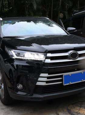 18款新汉兰达大灯总成改装一抹蓝全led大灯光导日行灯流光转向灯