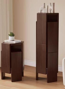 实木凳子家用可叠放六角凳加厚方凳客厅沙发边几简约餐桌凳新中式