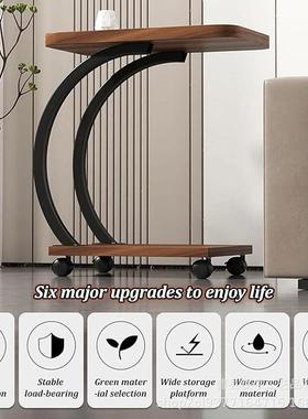可移动小茶几简易床头置物架家用小茶台客厅沙发边几阳台角几方桌