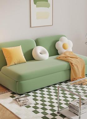 实木原木小户型卧室客厅风推拉两用多功能储物可折叠沙发床爆款可