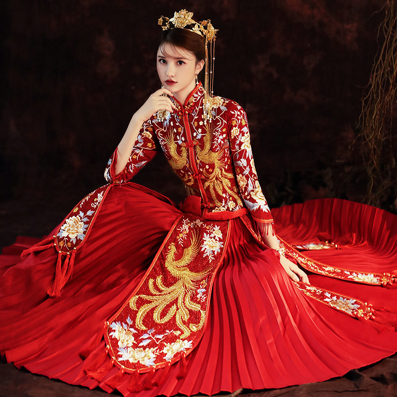 秀禾服2020新款秋冬结婚中式敬酒服 禾织初旗袍