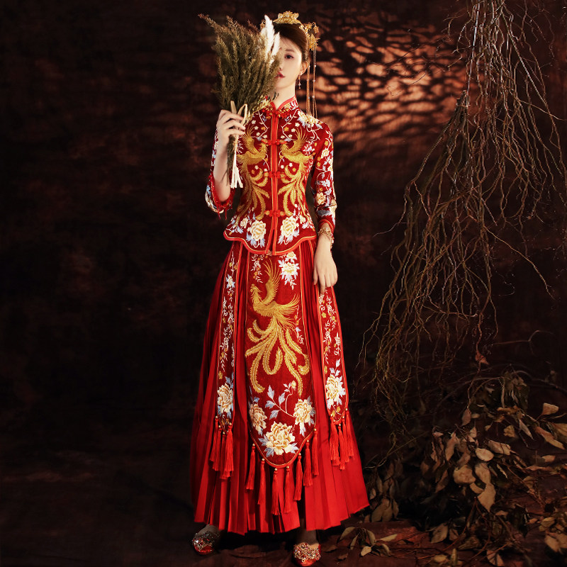 秀禾服2020新款秋冬结婚中式敬酒服 禾织初旗袍