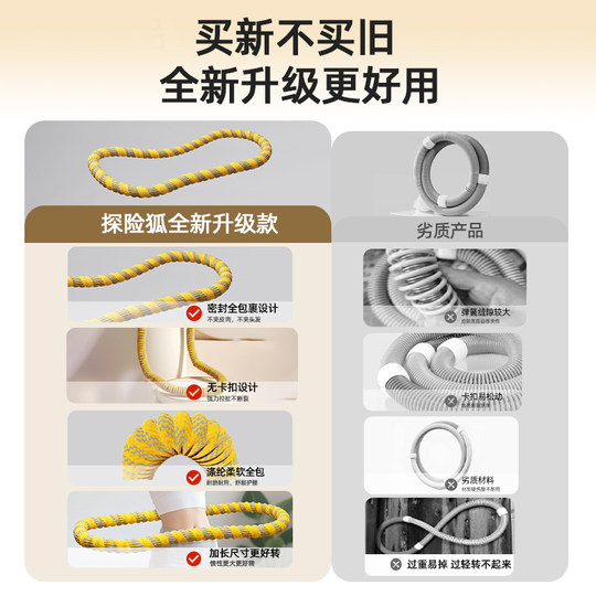 The new polyester soft hula hoop is a special tool for abdominal control, weight loss, and waist reduction for women to slim down their belly and waist.