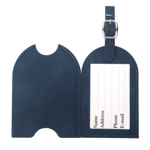 隐藏式行李牌肤感皮革高档推拉式行李箱识别卡套时尚旅行挂牌可做定制LOGO广告英文字母名字人名 - 图2