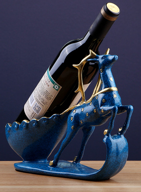 黄水晶摇钱招财鹿开业酒柜装饰品