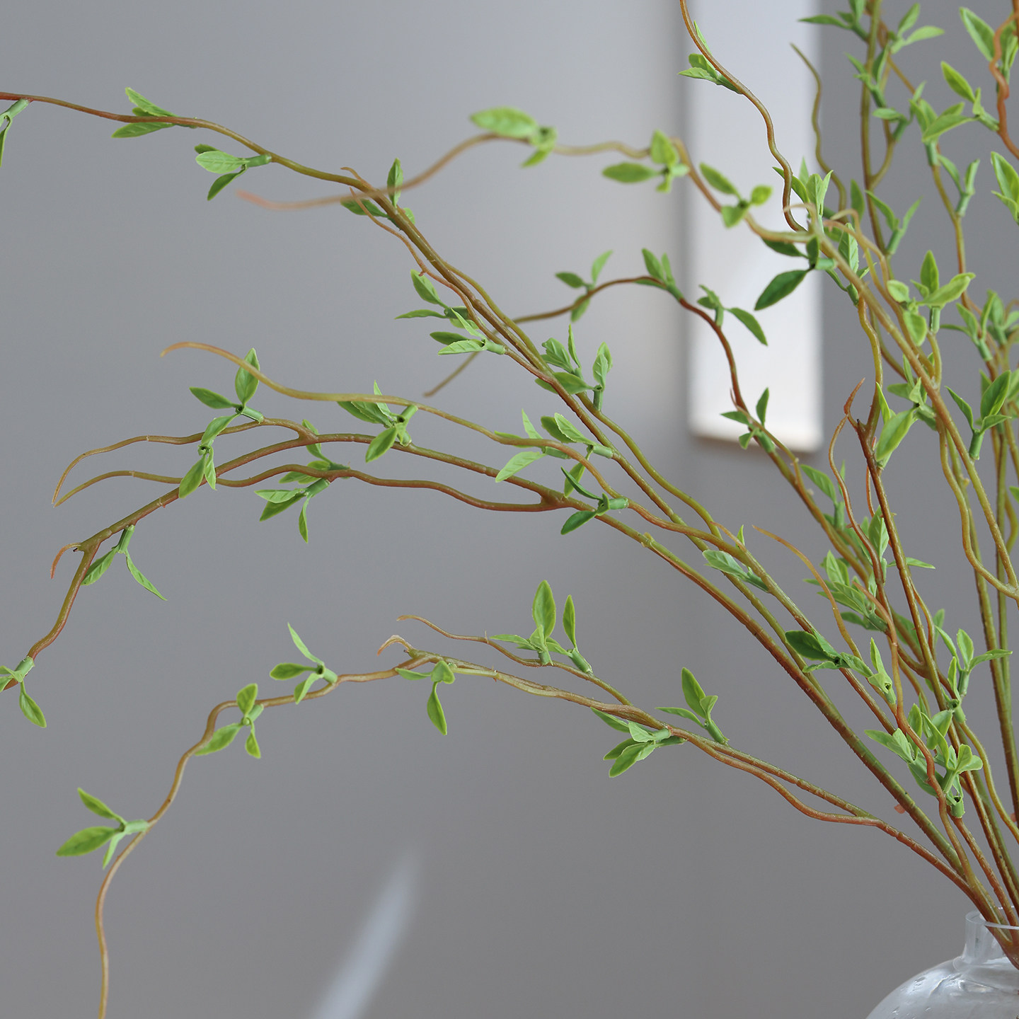 森系仿真嫩芽柳树枝绿植植物摆件客厅餐桌壁柜电视柜插花摆件装饰,淘宝优惠券,粉丝福利购,淘宝优惠卷