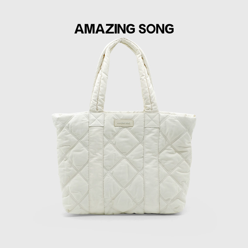 Amazing Song乙颂绵绵帆布包袋新款秋冬托特包大容量通勤包女复古,淘宝优惠券,粉丝福利购,淘宝优惠卷