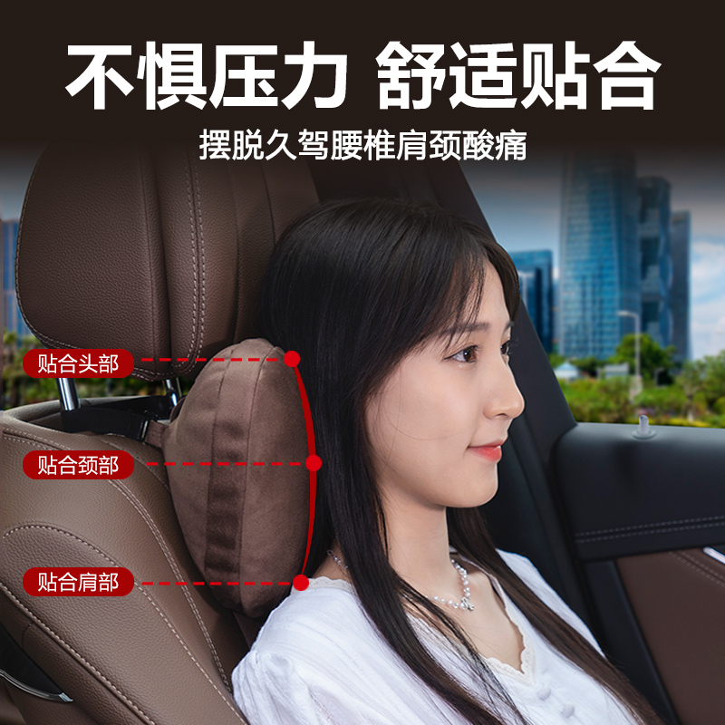 奥迪汽车头枕护颈枕A3/A4L/A5/A6/A7/A8腰靠垫Q2L/Q3/Q5L内饰用品 - 图0