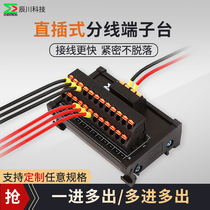 Tochon rail-type wiring terminal platoon connector insert spring and wire junction end Sub-desk power junction box quick joint